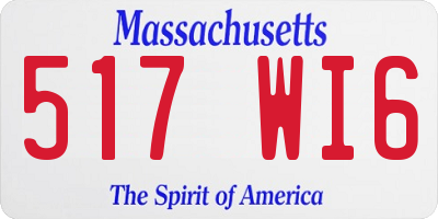 MA license plate 517WI6