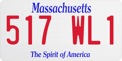 MA license plate 517WL1