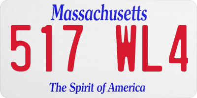 MA license plate 517WL4
