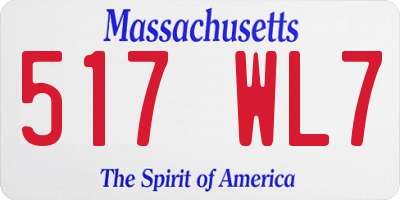 MA license plate 517WL7