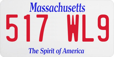MA license plate 517WL9