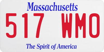 MA license plate 517WM0