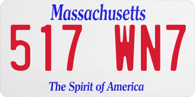 MA license plate 517WN7