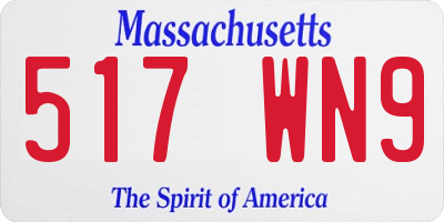 MA license plate 517WN9