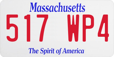 MA license plate 517WP4