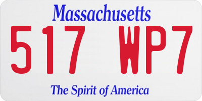MA license plate 517WP7