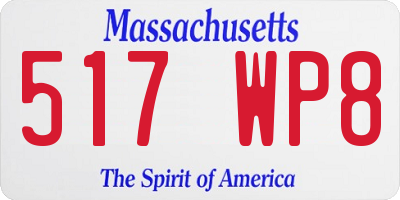 MA license plate 517WP8
