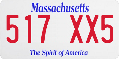 MA license plate 517XX5