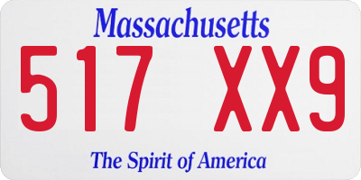 MA license plate 517XX9