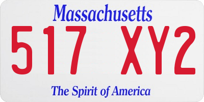 MA license plate 517XY2