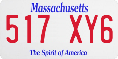 MA license plate 517XY6