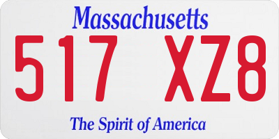 MA license plate 517XZ8