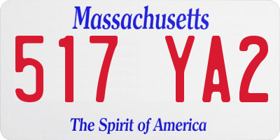 MA license plate 517YA2