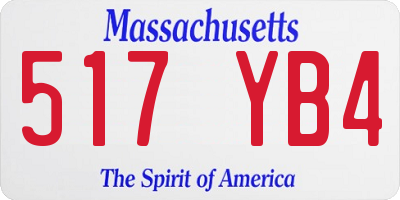 MA license plate 517YB4