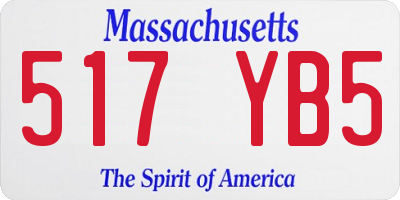 MA license plate 517YB5
