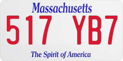 MA license plate 517YB7