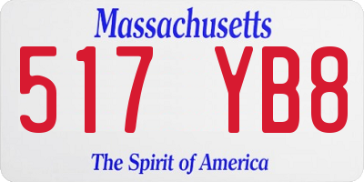 MA license plate 517YB8