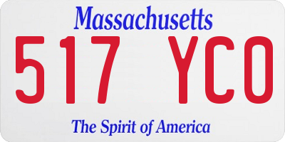 MA license plate 517YC0