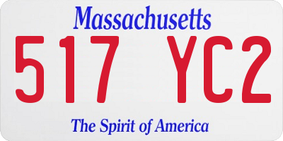 MA license plate 517YC2