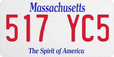 MA license plate 517YC5