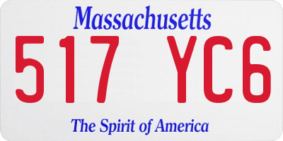 MA license plate 517YC6