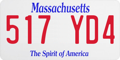 MA license plate 517YD4