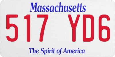 MA license plate 517YD6