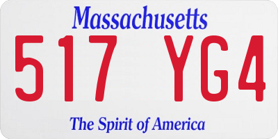 MA license plate 517YG4