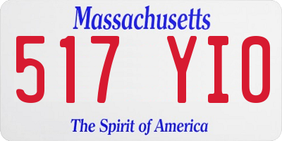 MA license plate 517YI0