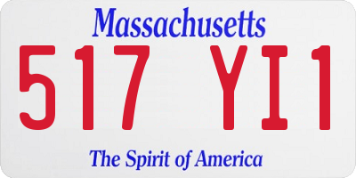 MA license plate 517YI1