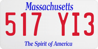 MA license plate 517YI3