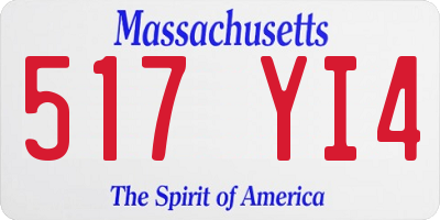 MA license plate 517YI4