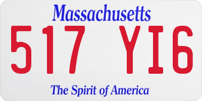 MA license plate 517YI6