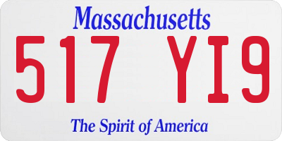 MA license plate 517YI9