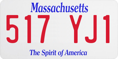 MA license plate 517YJ1