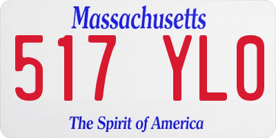 MA license plate 517YL0