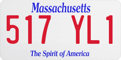 MA license plate 517YL1