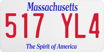 MA license plate 517YL4