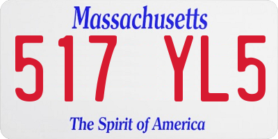 MA license plate 517YL5