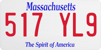 MA license plate 517YL9