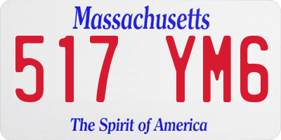 MA license plate 517YM6