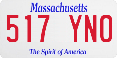 MA license plate 517YN0
