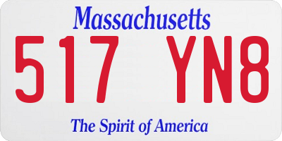 MA license plate 517YN8