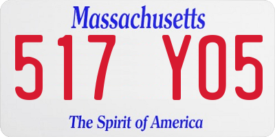 MA license plate 517YO5