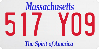 MA license plate 517YO9