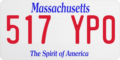 MA license plate 517YP0