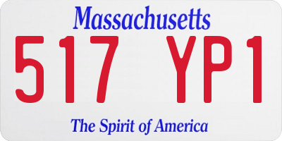 MA license plate 517YP1