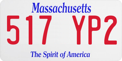 MA license plate 517YP2