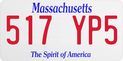 MA license plate 517YP5