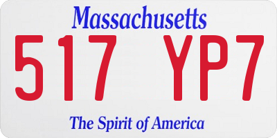 MA license plate 517YP7